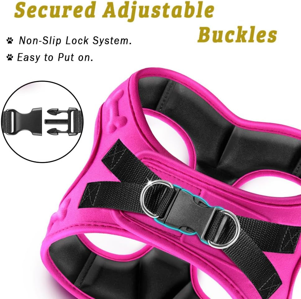 Comfort Fit Dog Harness - Comfortable Puppy Harness & Dog Vest: Adjustable, Soft Padded for Small, Medium Dogs - Easy to Put-On Dog Harness Medium Sized Dog