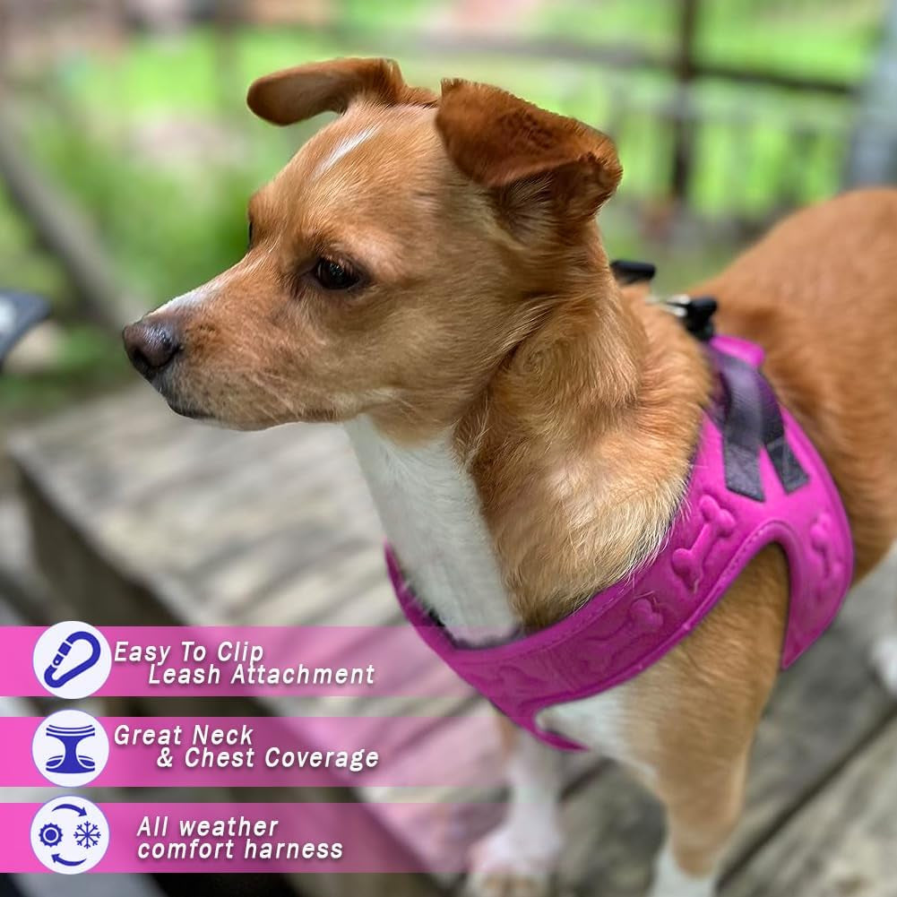 Comfort Fit Dog Harness - Comfortable Puppy Harness & Dog Vest: Adjustable, Soft Padded for Small, Medium Dogs - Easy to Put-On Dog Harness Medium Sized Dog