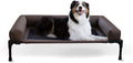 Original Bolster Pet Cot Outdoor Elevated Dog Bed with Removable Bolsters - Chocolate/Black Mesh